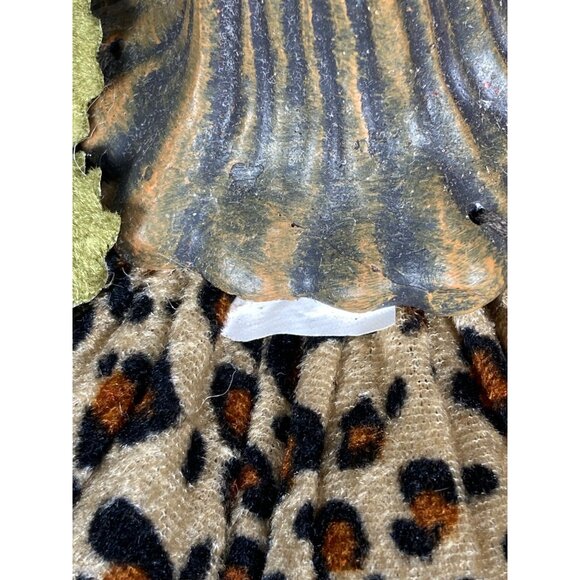 Leopard Print Pumpkin Decor Velvet Leaf Plastic Stem - Picture 7 of 12